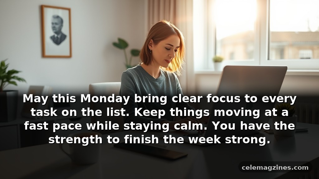 Short Good Morning Monday Blessings for Busy Schedules
