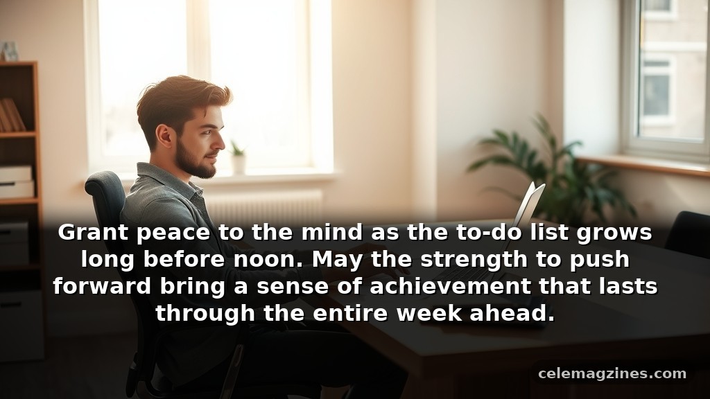 Encouraging Monday Blessings Quotes About His Work and Productivity