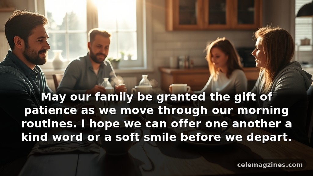 Cute Monday morning blessings for the family coffee table